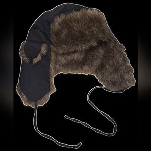 L/XL Perry Ellis Portfolio Faux Fur Trapper Hat